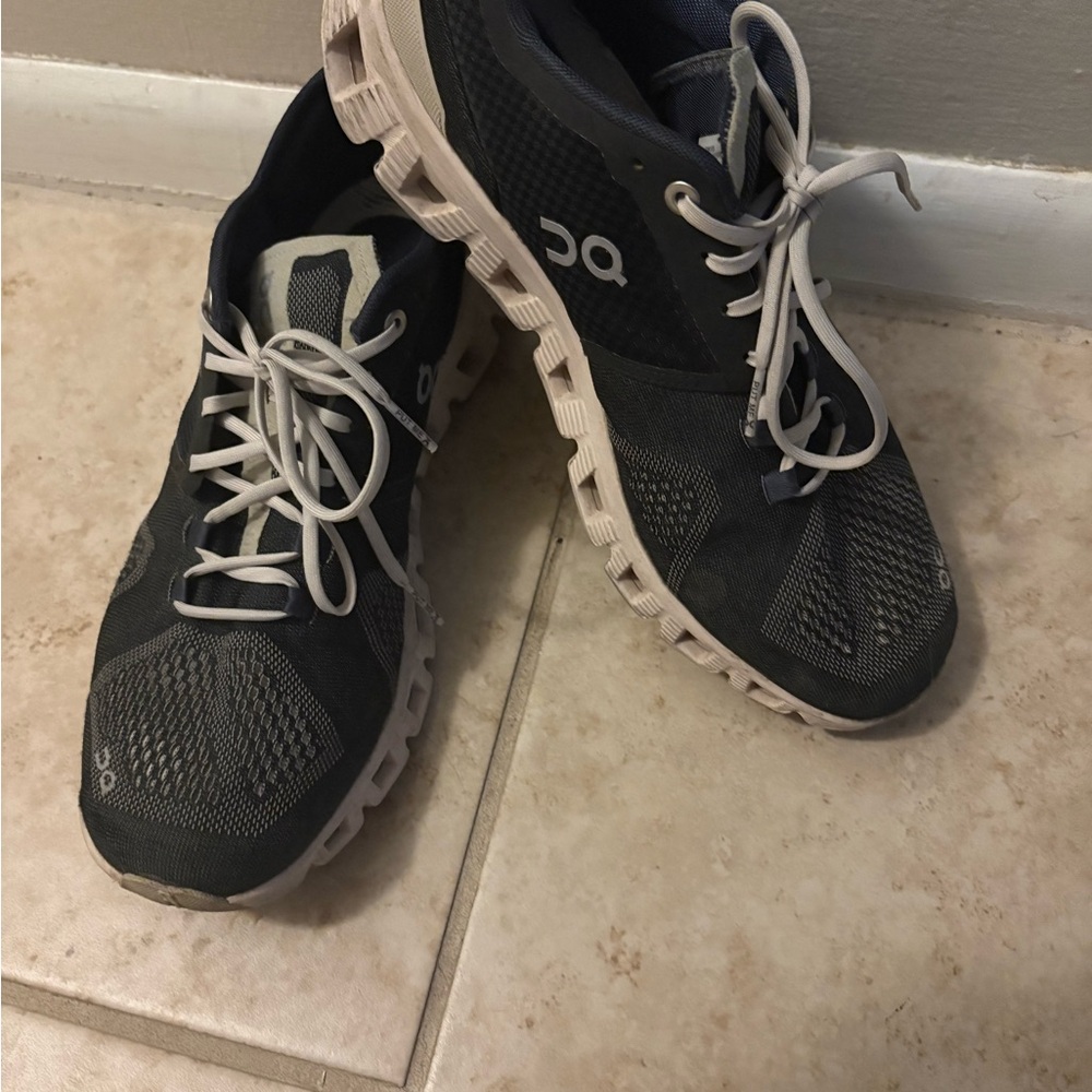 On Running Black and White Athletic Shoes